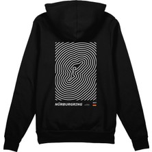 The Lucid Lab Nürburgring Artwork Oversize Hoodie - Siyah