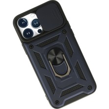 Epilons Newface Iphone 13 Kılıf Pars Lens Yüzüklü Silikon - Lacivert