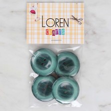 Almira Butik Loren Crafts 4'lü Yeşil Düğme - 1737