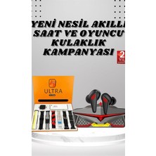 7 Kordonlu Akıllı Saat ve Oyuncu Kulaklığı Bluetooth Bağlantılı Android ve Ios Uyumlu