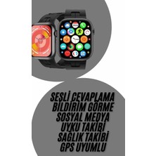 Yeni Nesil Akıllı Saat Çağrı Cevaplama Müzik Dinleme Plastik Kordon Mesaj Bildirimleri