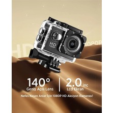 Kensa Aksiyon Kamera 1080P Hd Suya Dayanıklı - 140° Geniş Açı – LCD Ekran