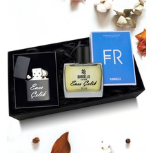 As Gift Kişiye Özel Bargello Erkek Parfüm & Zippo Tarzı Siyah Çakmak Hediye Seti