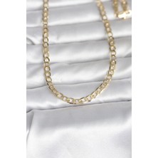 cm 14K Gold Renk Kalın Zincir Model 60 cm Kadın Kolye