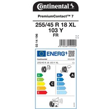 Continental 255/45R18 103Y Xl Fr Pc7 Yaz Lastigi Üretim YILI:2025