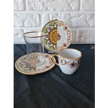 Konyax Verde 6 Kişilik 18 Parça Türk Kahve ve Çay Takımı