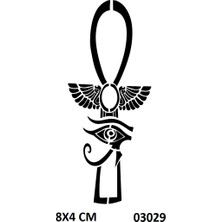 Airbrush Tattoo Horus Gözleri ve Kanat Yapışkanlı Stencil Süsleme ve Boyama Kalıbı