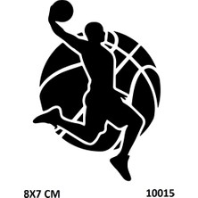 Airbrush Tattoo Basketbol Sporcu Modeli Yapışkanlı Stencil Süsleme ve Boyama Kalıbı