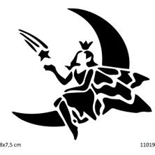 Airbrush Tattoo Ay Perisi Yapışkanlı Stencil Süsleme ve Boyama Kalıbı