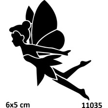 Airbrush Tattoo Kanatlı Peri Kızı Yapışkanlı Stencil Süsleme ve Boyama Kalıbı