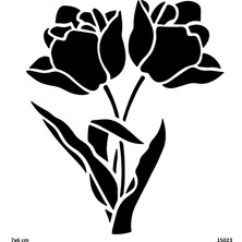 Airbrush Tattoo Aşık Güller Yapışkanlı Stencil Süsleme ve Boyama Kalıbı