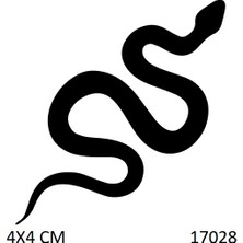 Airbrush Tattoo Yılan Yapışkanlı Stencil Süsleme ve Boyama Kalıbı