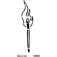 Airbrush Tattoo Kibrit Yapışkanlı Stencil Süsleme ve Boyama Kalıbı