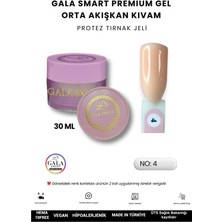 Gala Smart  Orta Akışkan Kıvamlı Gala Protez Tırnak Jeli No:04 - 30 ml