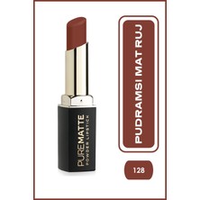 Golden Rose Pure Matte Powder Lipstick No: 128 - Nemlendirici Pudramsı Mat Ruj