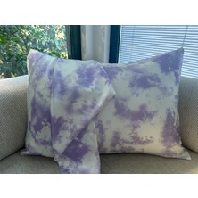ICON SILK 'Sleep & Glow' %100 Saf Ipek Fermuarlı Yastık Kılıfı (Marble Purple)