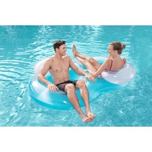 Toha Intex Çift Kişilik Şişme Deniz Yatağı 198×117 cm | Sırt Dayamalı, Bardak Tutuculu Lounge (200 Kg)