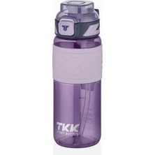 Hype Store Tkk 600ML Pipetli/pipetsiz Kullanıma Uygun Ölçü Skalalı Spor Matara (Mor)