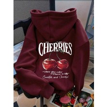 Divin Kadın Baskılı Sweatshırt Kaliteli Kumaş Oversize Kesim