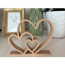 MisterionStudio Dekoratif Kalp Figürü Obje 3D Yazıcı Üretimi Modern Ev ve Ofis Aksesuarı