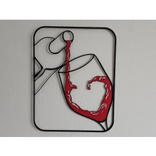 MisterionStudio Şarap Duvar Dekorasyonunun Kalbi Kaliteli Baskı 24 cm
