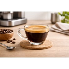 Nimaware 6’lı Cam Espresso & Çay Fincanı Seti – 90 ml 6’lı Set | Isıya Dayanıklı Şeffaf Cam
