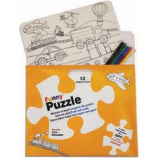 Akademi Çocuk Funny Mat Puzzle - Taşıtlar 30X40CM