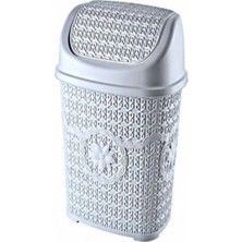 Royaleks Group Gri Örgülü Çöp Kovası ROYALEKS-ASD038