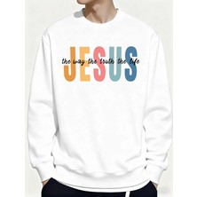 Isa Renkli Harfli Yaratıcı Baskılı Rahat Sokak Erkek Tişörtü Temel Spor Kazaklar Kışlık Her Ş