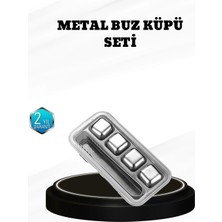Shoplet Buğz 304 Paslanmaz Çelik Buz Küpü Seti Sulandırmadan Soğutan Yeniden Kullanılabilir