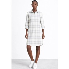 Godewo Ekoselı Kadın Erkek Yaka Pamuklu Tunik Gecelik