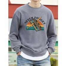 Asla Unutma Walkman Desen Erkekler Kazak Sokak Rahat Kazak Gevşek Yumuşak Üst Polar Sokak Sti