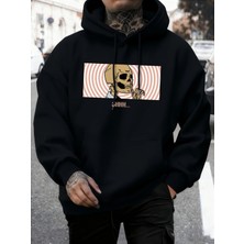 The Skull Under Consideration Kapüşonlu Üst Erkek Sonbahar Sıcak Gevşek Sweatshirt Günlük Pol