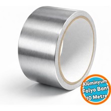 Nzb Alüminyum Bant 5 cm 10 Metre Metalik Yapışkanlı Izolasyon Bandı Isıya Dayanıklı Bant (1 Adet)