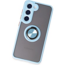 Epilons Newface Galaxy S23 Kılıf Montreal Yüzüklü Silikon Kapak - Buz
