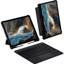 Epilons Newface T5209D Ipad 12.9 (2021) Kılıf Inter Ledli Klavyeli Tablet Kılıfı - Siyah