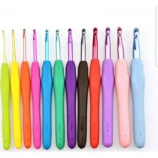 Boncukcu Abla Özel Tasarım Gökkuşağı 12'li Yün Tığ Seti