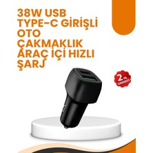 Shoplet Buğz Araç Çakmak Girişli 38W Hızlı Şarj Aleti – Iki Cihaz Destekli