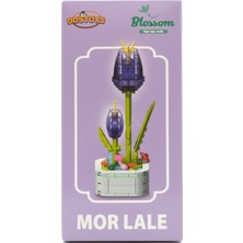 Dostoys Yapı Taşı Serisi Çiçek Yapım Seti Mor Lale