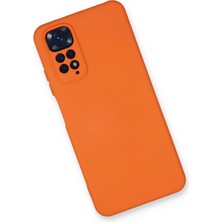 Olinea Newface Redmi Note 11 Kılıf Nano Içi Kadife Silikon - Turuncu