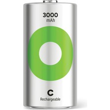 Gp Recyko 3000 Mah 1.2V Orta C Boy Şarjlı Pil 
