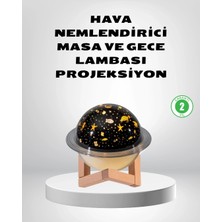 Shoplet Buğz USB Projeksiyon Gece Lambası ve Hava Nemlendirici – Aromaterapi Destekli, Taşınabilir Mini