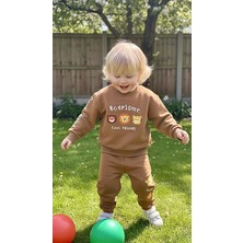 Sinem Çeyiz Alg 1264029 Taba Aslan Kaplan Içi Şardonlu Paçası Lastikli Eşofman Takım