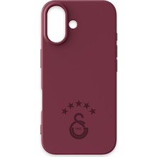 iPhone 17 Uyumlu Galatasaray 5 Yıldız Bordo Silikon Lisanslı Telefon Kılıfı