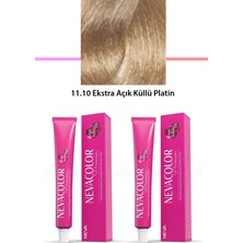 ModaSize 2 Li Set Premium 11.10 Ekstra Açık Küllü Platin - Kalıcı Krem Saç Boyası 2 x 50 G Tüp