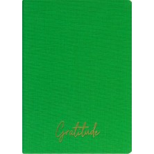 Kum Yayınevi Gratitude Defter - Keten Sert Kapak - Kareli 192 Sayfa – 15X21,3CM - Fıstık Yeşili