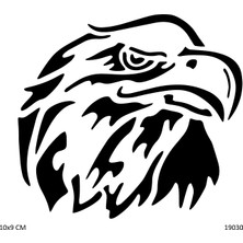 Airbrush Tattoo Kartal Bakışı Yapışkanlı Stencil Süsleme ve Boyama Kalıbı