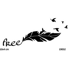 Airbrush Tattoo Özgür Tüy Yapışkanlı Stencil Süsleme ve Boyama Kalıbı