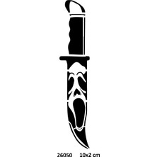 Airbrush Tattoo Çığlık ve Bıçak Yapışkanlı Stencil Süsleme ve Boyama Kalıbı Stencil Kalıp