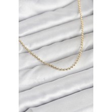 Shopwave cm 14K Gold Renk Top Zincirli Model 60 cm Kadın Kolye